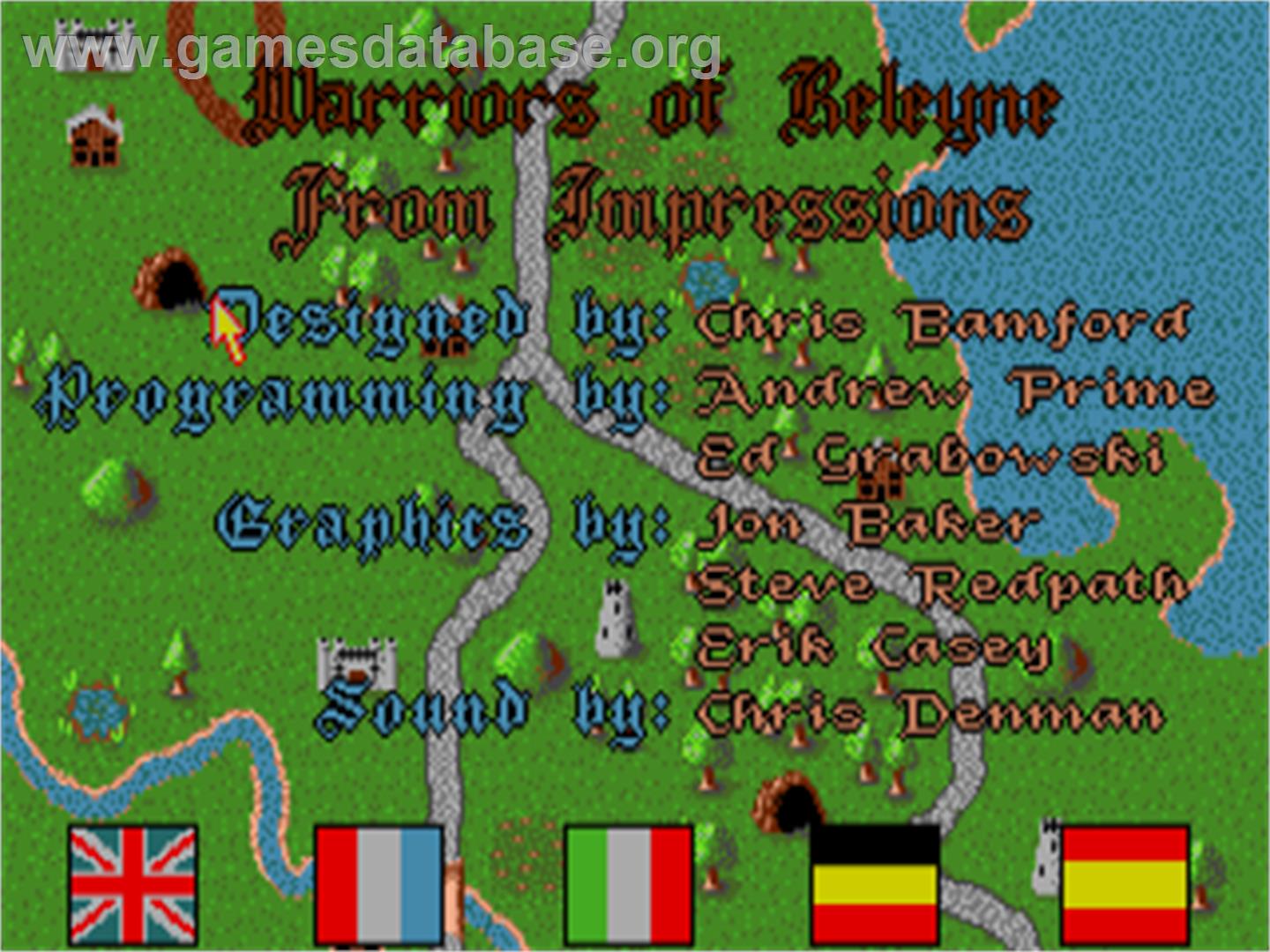 Warriors Of Releyne - Commodore Amiga - Artwork - Title Screen